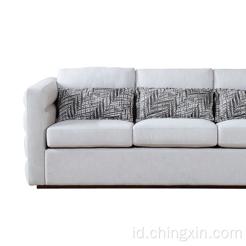 Sofa Ruang Tamu Kain Modern Sectional Sofa Set Tiga Sofa Seater
